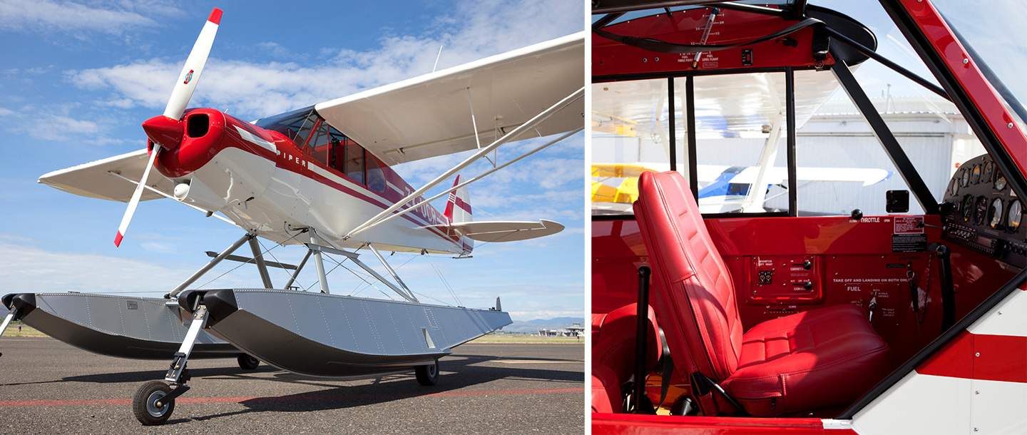 Red Super Cub exterior and interior